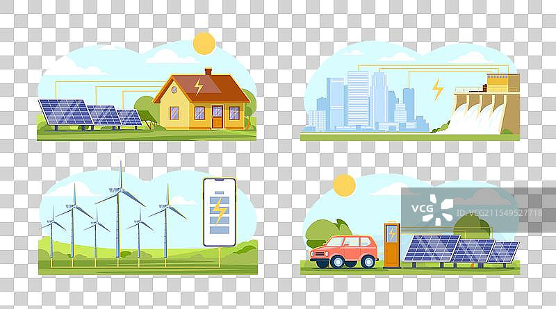 替代能源来源场景生成图片素材