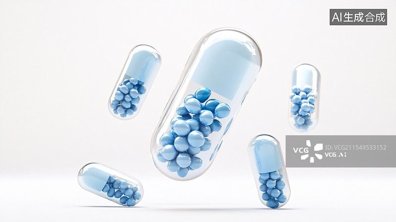 【AI数字艺术】科技概念生物学细胞分子背景图片素材