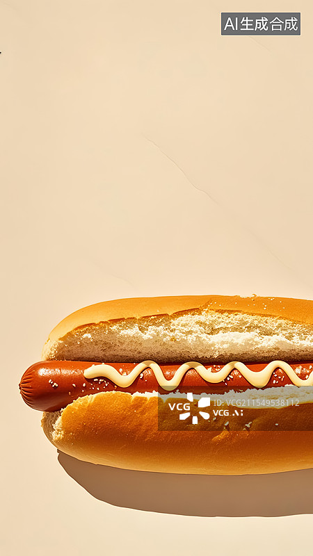 【AI数字艺术】热狗面包海报风格版面设计背景图图片素材