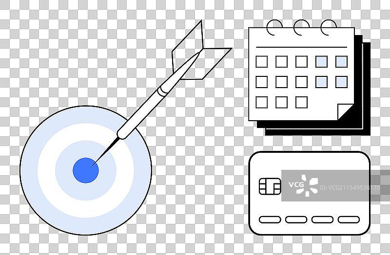 商业目标和信用卡的截止日期图片素材