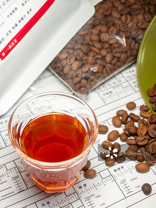 烘焙咖啡豆手冲杯测流程图片素材