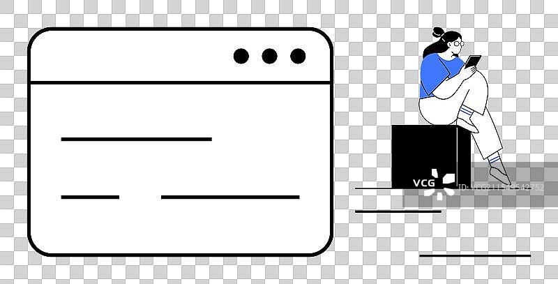 穿蓝色衬衫的人在旁边使用平板电脑图片素材