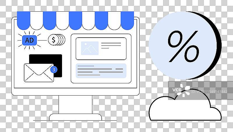 数字营销和在线商业平台图片素材
