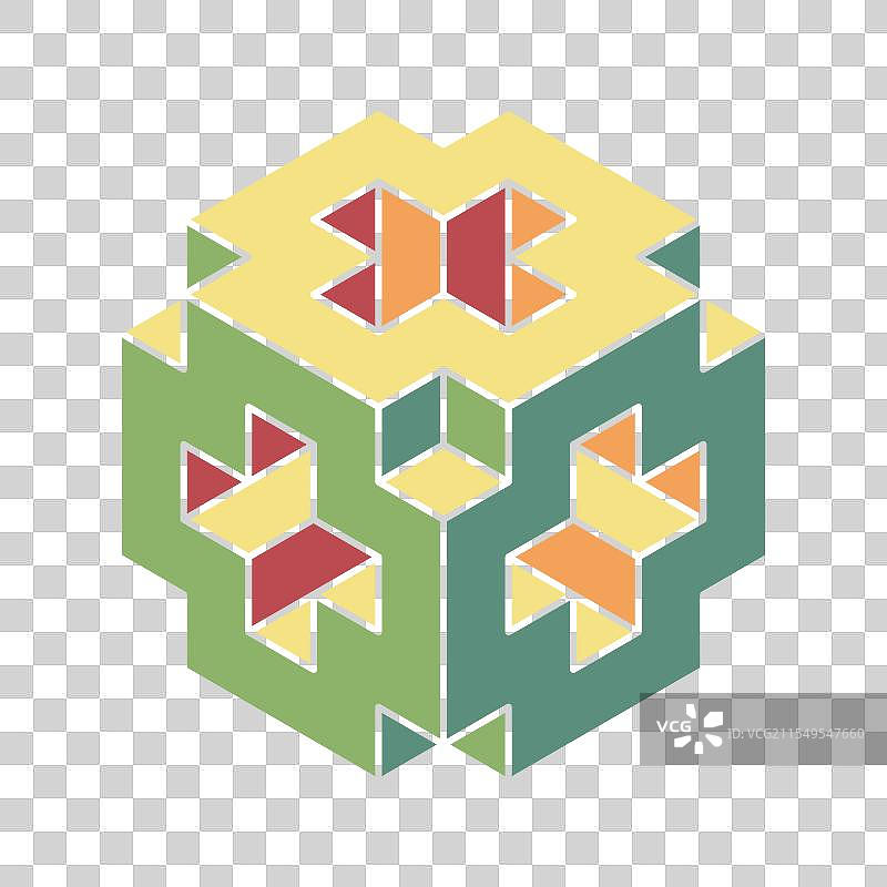 立方体标志几何设计盒子商标公司图片素材