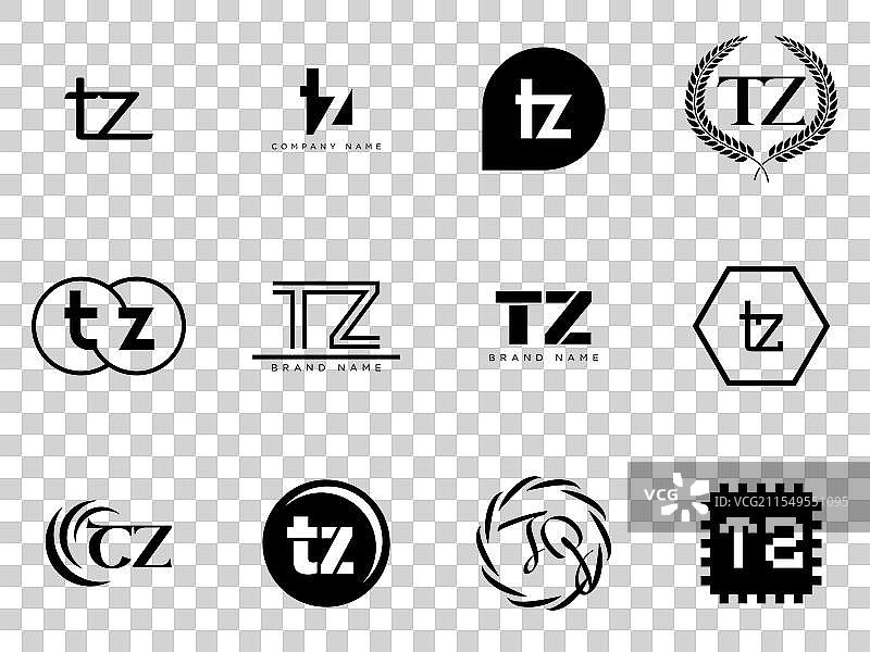 tz logo 公司模板 字母 t 和 z 标志设计图片素材