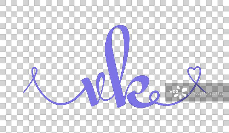 VK首字母婚礼单色书法手写设计图片素材