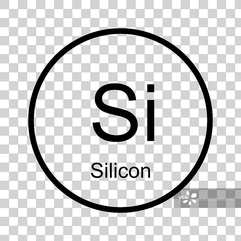 硅的周期性原子化学符号图标图片素材