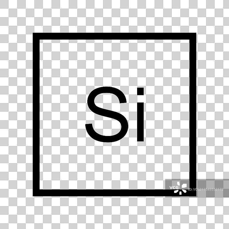 硅的周期性原子化学符号图标图片素材