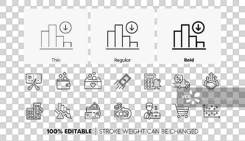 破产、通货紧缩和计算器警报线图片素材