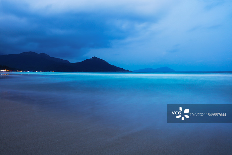 幕色海滩图片素材