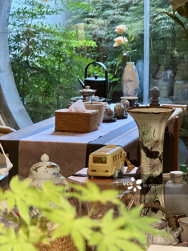 苏州江南安静的茶室风光图片素材