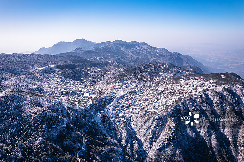 庐山雪景图片素材