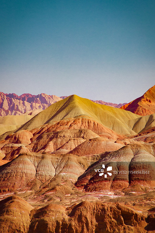 张掖七彩丹霞地貌风光图片素材