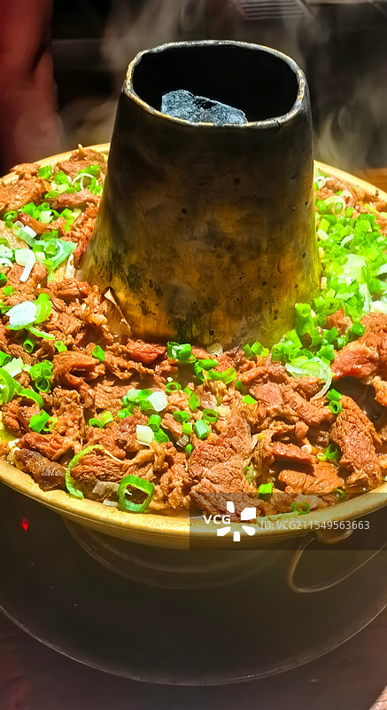 大同美食，铜锅牛肉图片素材