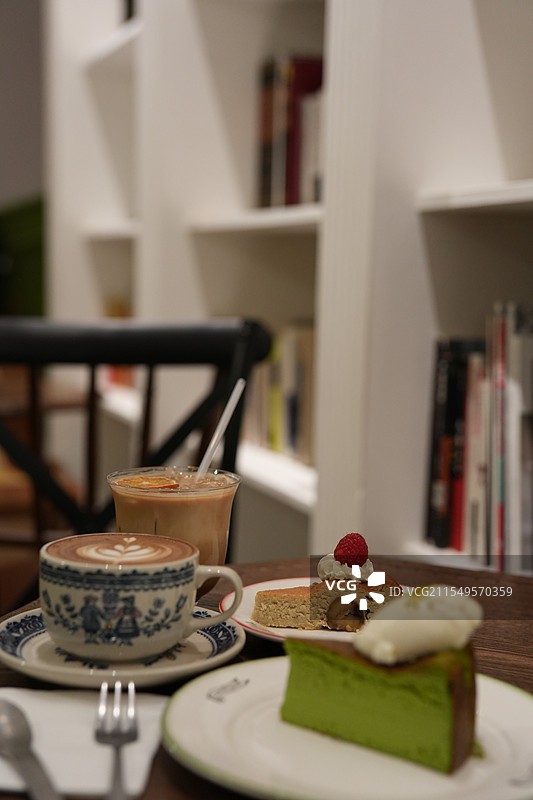 下午茶咖啡甜点特写图片素材