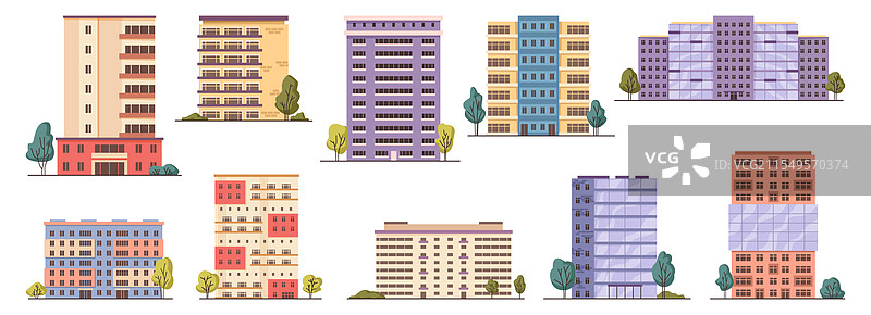 现代住宅和建筑群图片素材