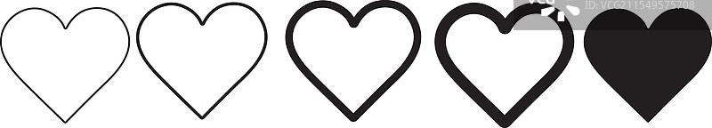 浪漫心形图标合集，完美的爱图片素材