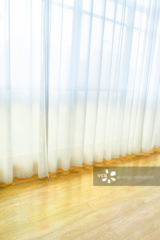 中国房地产城市健康生活拍摄主题，住宅内部环境，住宅房间里的窗户和窗帘，室内无人图像摄影图片素材