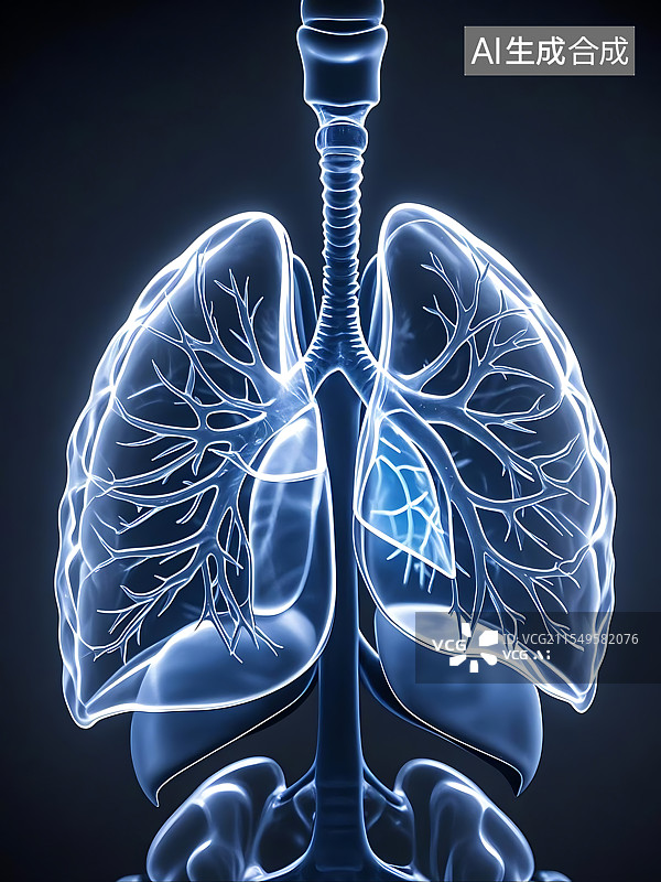 【AI数字艺术】人体肺部特写图片素材