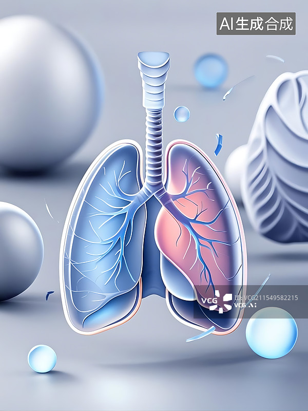【AI数字艺术】人体肺部特写图片素材