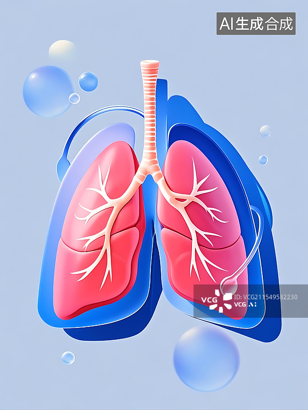【AI数字艺术】人体肺部特写图片素材
