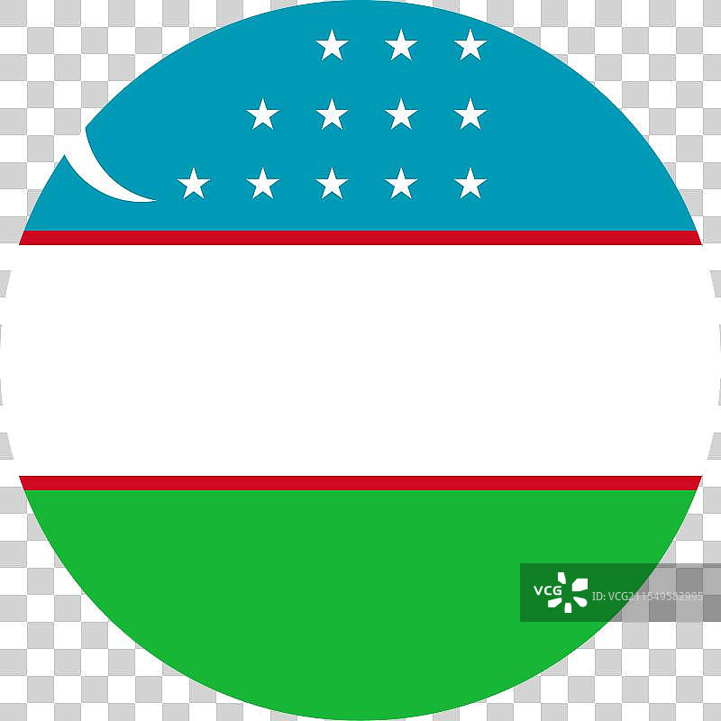 乌兹别克斯坦的圆形国旗图片素材