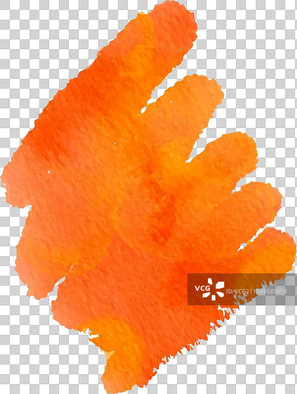 水彩笔触橙色阴影点图片素材