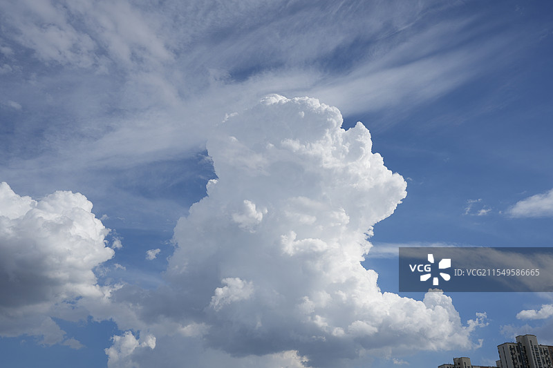 内蒙古天空的云朵图片素材