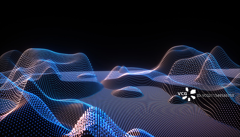 3D科技脉搏的涌动图片素材