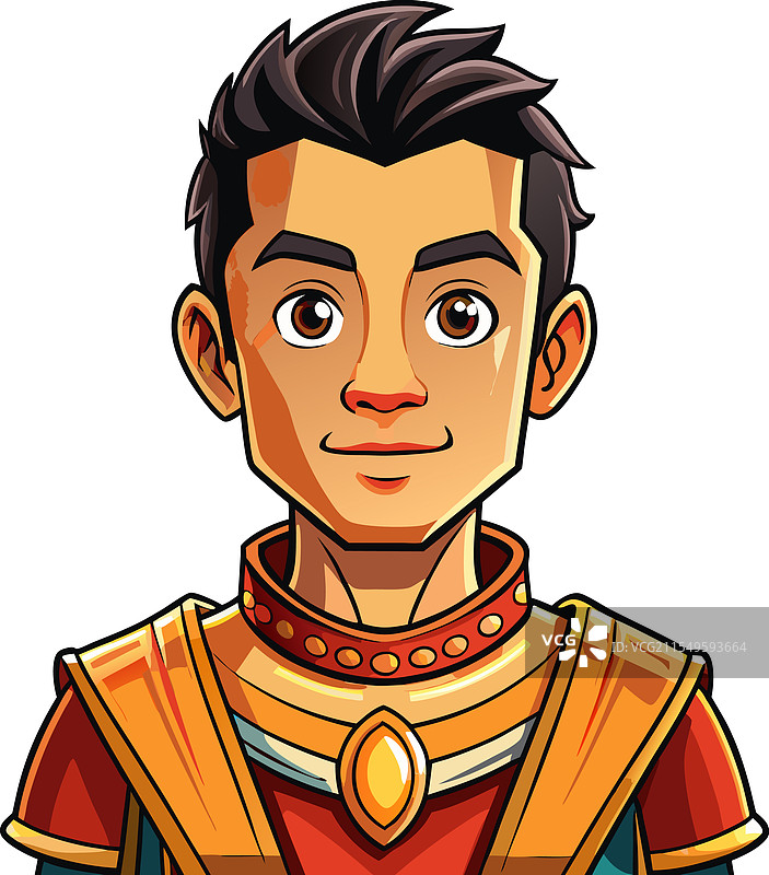 色彩鲜艳的卡通风格男性角色图片素材