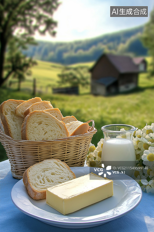 【AI数字艺术】面包图片素材