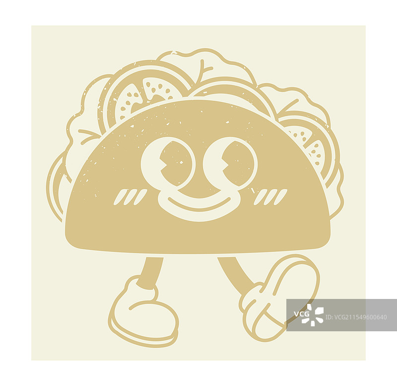 可爱的微笑玉米饼角色图片素材