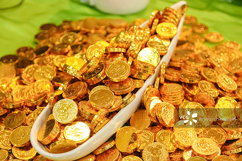 巧克力金币图片素材