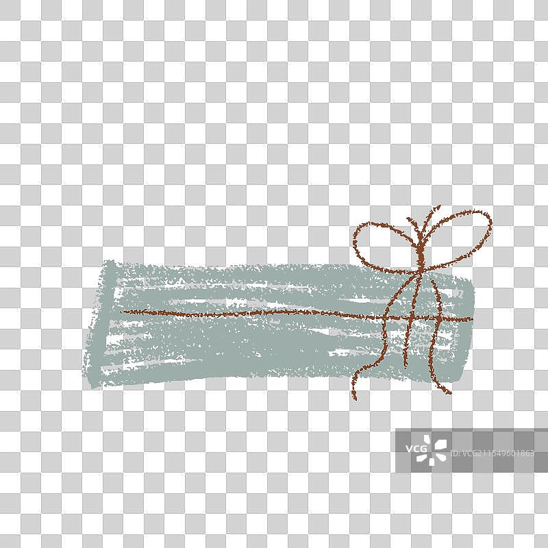 节日彩色蜡笔礼盒的粉笔画礼物图片素材