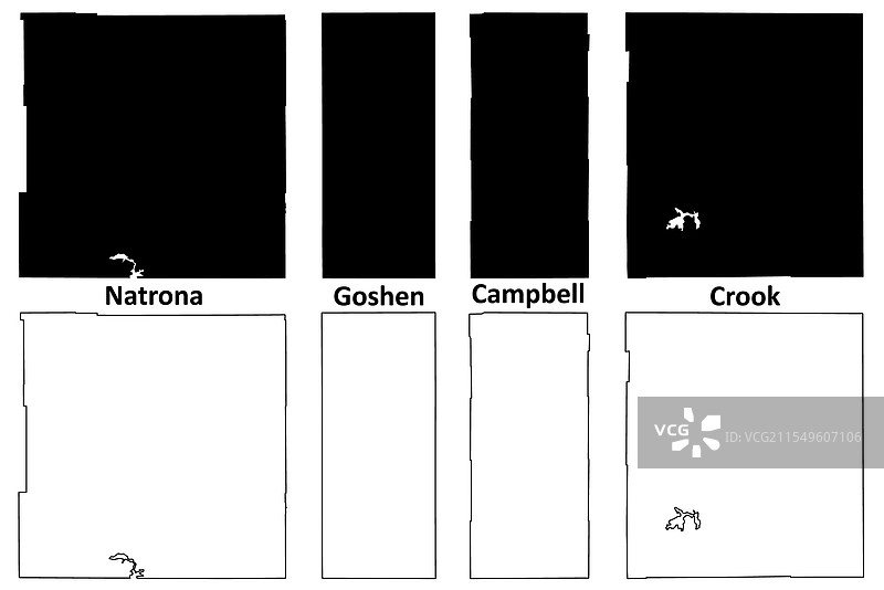 纳特罗纳、戈申、坎贝尔和克鲁克县州图片素材