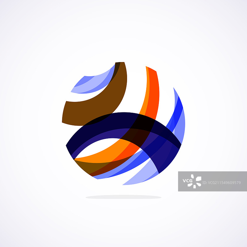 抽象圆形标志 - 极简主义徽章，永恒的设计图片素材