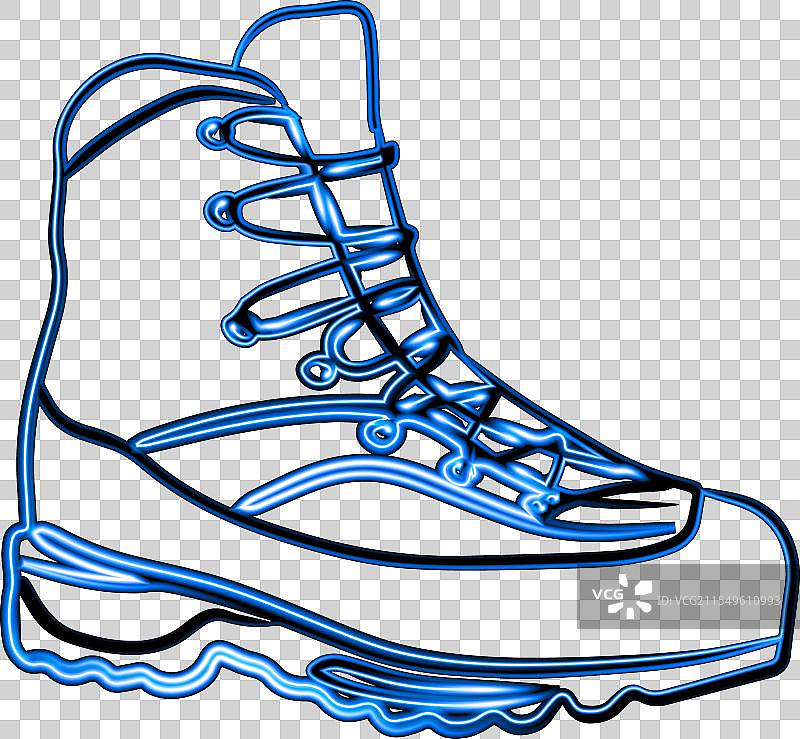 登山或观察山脉的靴子图片素材