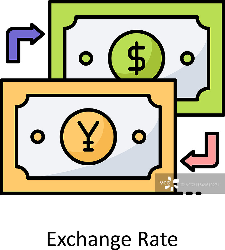 汇率轮廓图标图片素材