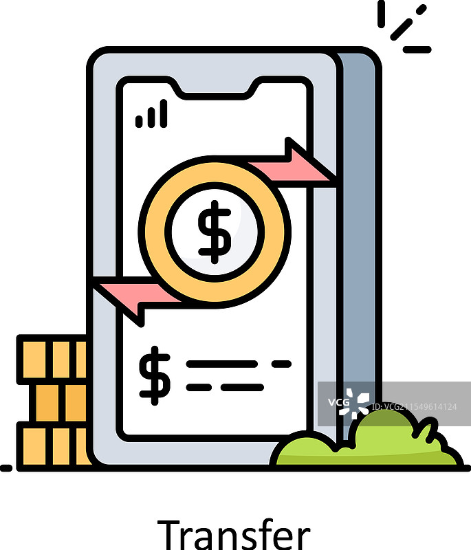 转移填充轮廓图标图片素材