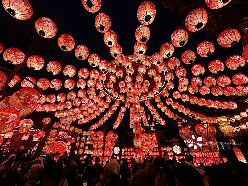 夜晚最美的灯笼图片素材