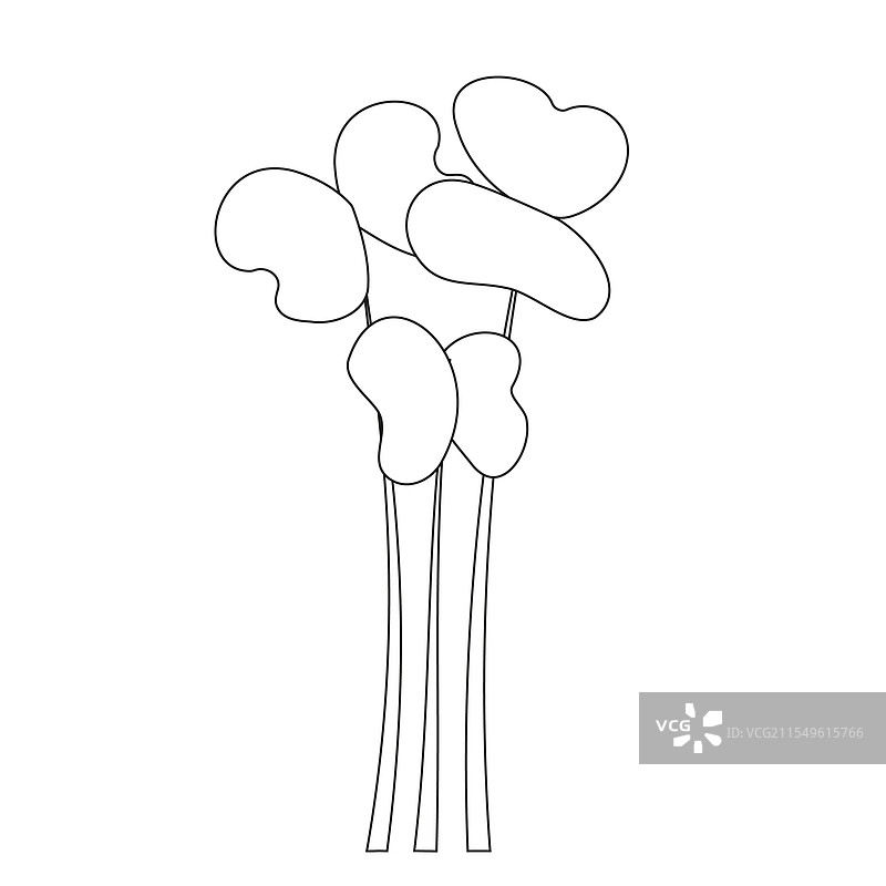 芥末微型绿芽的轮廓图片素材
