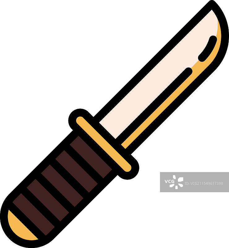 露营刀的线条图标图片素材