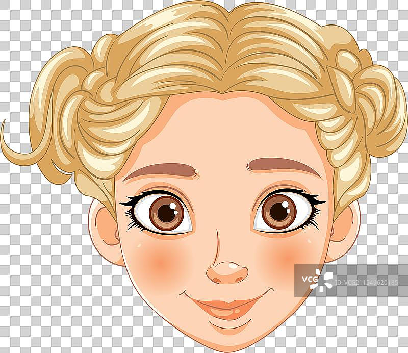 一个快乐的小女孩的脸庞图片素材