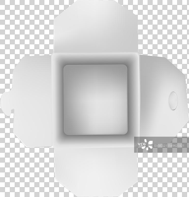 外卖食品的打开纸盒俯视图图片素材