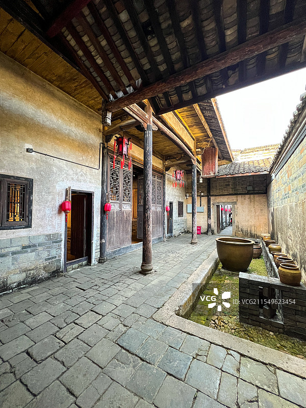 赣州客家龙南关西围图片素材