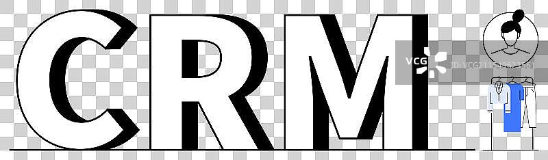 客户关系管理概念，带有个人资料图标和衣架图片素材