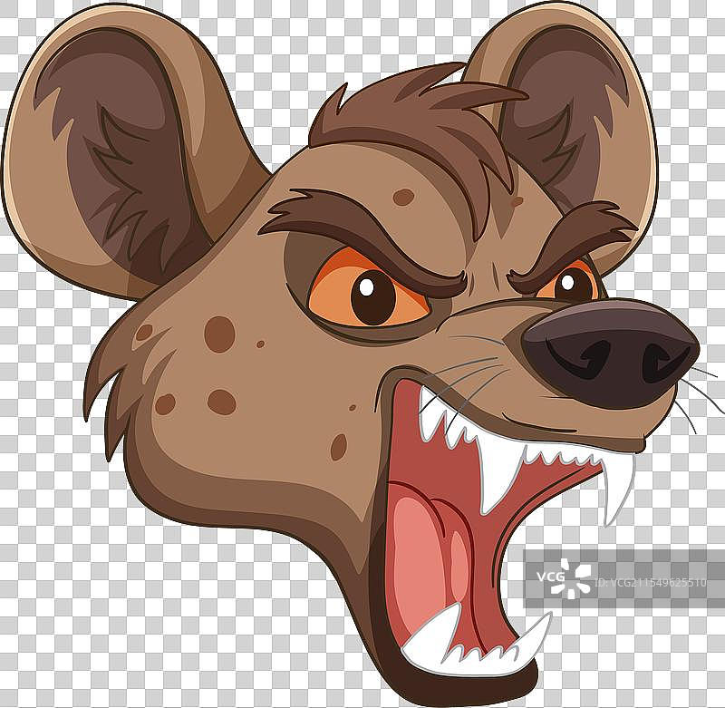 愤怒的土狼面部图形图片素材