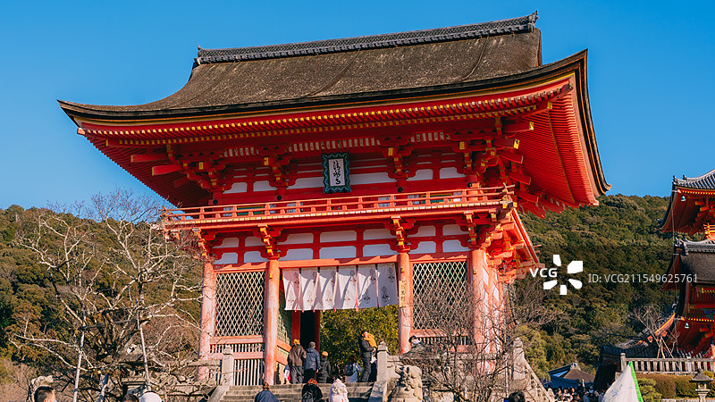 日本京都清水寺入口图片素材