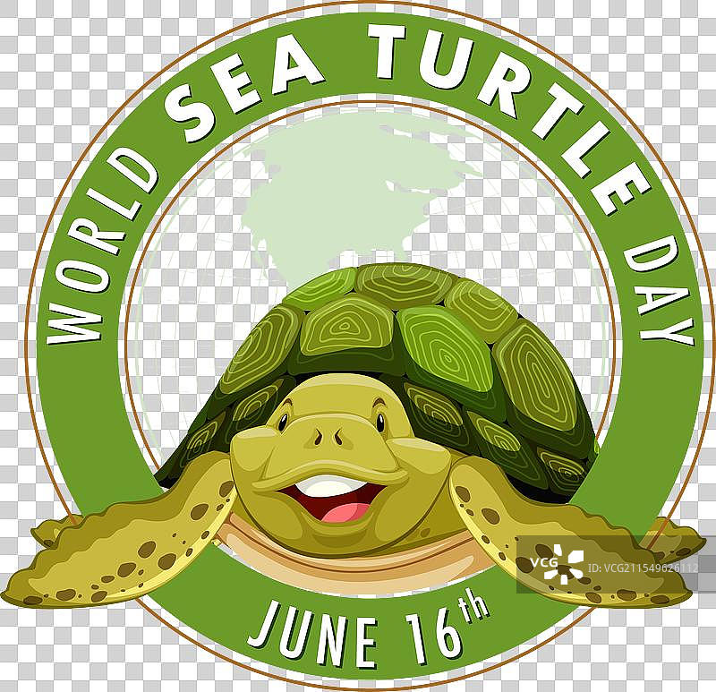 快乐的海龟庆祝环保活动图片素材