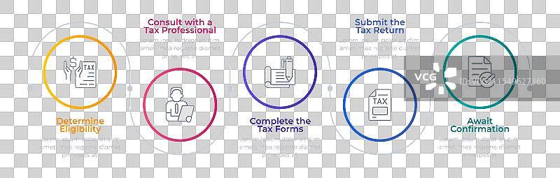 税务管理信息图表圆圈图片素材